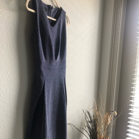 **sold** V neck navy and white work dress xsmall - Picture 6 of 6